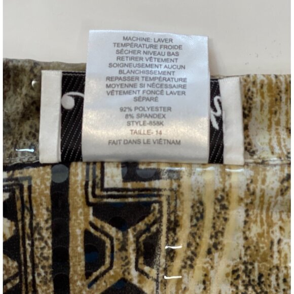 N TOUCH Women's Clear Sequin Zippered Jacket Top Size 14 Multicolor Abstract EUC - Picture 10 of 14